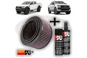 K&N Performance High Flow Air Filter & Cleaner Kit for Ford Ranger PX PX2 2.2 3.2