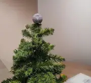 star wars death star christmas tree topper 3d Printed Grey