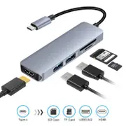 Type C Usbc Hdmi Adapter For Macbook 5 In 1 To Hub Sd Tf Card Reader And 2 3.0 Ports Usb Cables Hubs & Adapters