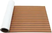 EVA Boat Flooring Mat Foam Boat Decking, Faux Teak Marine Mat Boat Carpet Sea Deck Marine Flooring for Motorboat RV Yacht Kayak Surfboard 240cmx90cm(Brown)