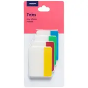 J.Burrows Filing Tabs 38x50mm Assorted 4 Pack