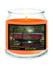 Courtside Market Halloween Collection Covered Bridge Ghoulish Green Apple Soy Wax Candle
