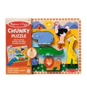 Melissa & Doug Safari Animals Wooden Chunky Puzzle (8 Pieces)
