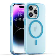 For iPhone 16 Pro Max Case, Compatible with MagSafe Frosted Cover, Blue