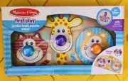 Melissa & Doug First Play Wooden Jumbo Knob SAFARI Puzzle (3 pcs)