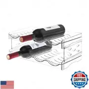 YENXIKU Wine Rack for Countertop, Fridge, Inside Cabinet, 2 Tier Plastic Tabl