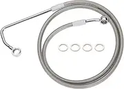 12" Ape Hangers Softail Upper Brake Line Hydraulic Hose Kit Extended Front Brake Cable Stainless Steel Braided for 2011-2017 Harley Softail Models with ABS