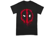 Deadpool Unisex Adult Splat T-Shirt (Black/Red) - UTBI130