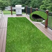 Weidear Artificial Grass 3 ft x 5 ft, 0.8 inch Fake Grass Mat, 4 Tones Synthetic Turf Rug, Indoor Outdoor Turf Grass for Dogs Pets/Patio Lawn Landscape Garden, Customized Sizes