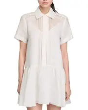 Sandro Linen Blend Mini Dress