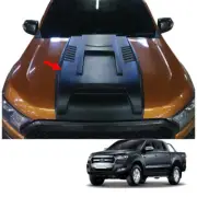 Scoop Hood Bonnet Cover V2 Trim Matte Black For Ford Ranger T7 '15 - '18