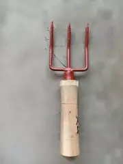 Mini Garden Hand Tool Metal Rake Wooden Handle Cultivator Planter Kit