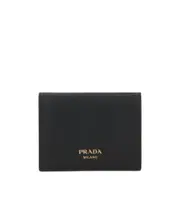 Prada Logo-Stamp Bi-Fold Wallet One size Black