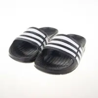 在飛比找樂天市場購物網優惠-Adidas Duramo Side 系列兒童舒適拖鞋(黑)