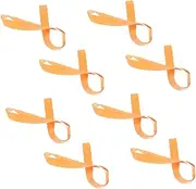 8pcs Hook Hooks Cargo Tie Down Hook Straps Soft Loop Tie Down Straps Bikes Tie Down Straps Automotive Accessories Bike Bicycle Tie Straps Nylon Orange