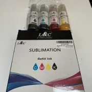 Sublimation Ink L&C Autofill Refill for EcoTank 2800 ET-4800 ET-2803 ET-2... New