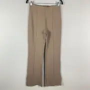 Abercrombie & Fitch Split Hem Flare Pants Size M Short Inseam Tan Pull On