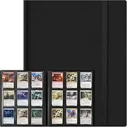 Trading Card Binder Holder 9 Pocket Card Album Folder, Card Collection Binder with 360 Side Loading Pocket Card Book Fit for MTG Baseball Football Sports Card Play Cards (Black)