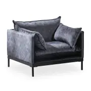 SINCLAIR Fabric Armchair in Charcoal