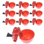 10Pcs Chicken Water Drinking Cups Automatic Feeder Poultry Coop Chicken Duck ...