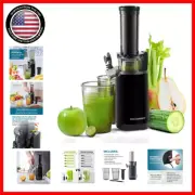 12-Inch Masticating Juicer for Fruits & Veggies - Compact, BPA-Free & Stylish