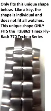 ONLY FITS T3B861 Timex Fly-Back 770 Techno Series Compass Chronograph Watch Band