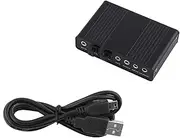 USB 5.1 Audio Sound Card, 6 Channel Sound Card USB External Digital Optical SPDIF Audio Output Adapter for PC