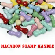 Macaron Wax Seal Stamp Wood Handle Post Seal Customs Wedding Art Accessory