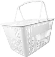 HEALEEP Small Shopping Basket with Handles Multipurpose Desktop Sundries Container for Grocery Snacks and Picnics Ergonomic Design for Easy Carrying and Convenient Storage