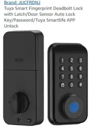 Tuya Smart Lock Waterproof Fingerprint Wifi DEAD Bolt