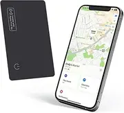 [Eelexa] Wallet Tracker Card, Rechargeable Thin Wallet Finder, Works with Apple Find My (iOS Only), Item Finder for Luggage Tags, Passports, Phone, IP67 Waterproof, Black, Minimalist