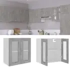 NNEVL Hanging Glass Cabinet Concrete Grey 60x31x60 cm Chipboard