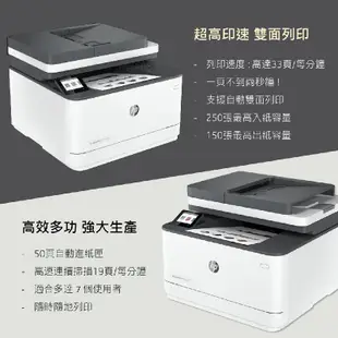 HP 惠普 LaserJet Pro MFP 3103fdn 黑白雷射雙面傳真事務機《黑白多功能印表機》