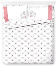 Jay Franco Disney Minnie Mouse King Sheet Set - Super Soft Pink Mandala 4 Piece Bedding Set - Kids Microfiber Sheets Includes Reversible Pillow Covers