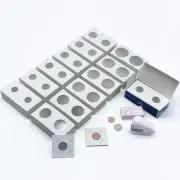 600 Pcs Coin Flips 12 Assorted Sizes 2" x 2" Cardboard Coin Holders for Colle...