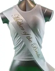 Sashes Hens Sash Party Bridal White/Gold - Mother Of The Bride One Size Mother of the Bride