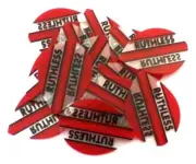 Bulk Pack of 15 (5 Sets) Ruthless Extra Strong Dart Flights - Red Pear Shape