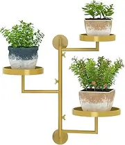 Indoor Rotating Plant Shelf: 3-Tier Optimal Sunlight Exposure, Space-Saving Wall Shelf