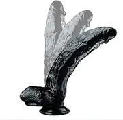 Gybsp Amazing Adullt Funny Toy Massager Waterproof adullt Toy 12.2 inch Realistic D-Dildo Double Silicone Strong Sucker Life Experience Hands-Free Anus and cat Playing Dido sextoy Female