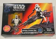 Kenner 1995 Star Wars Power of the Force Imperial Speeder Bike w/ Scout Trooper