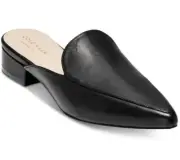 Cole Haan Piper Mule Black Leather Slip On Flats Woman's Shoes Size 8B