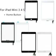 For iPad Mini 3 4 5 Touch Screen Digitizer Lens Glass Replacement + Home Button
