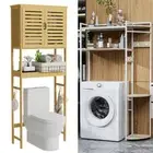 Over Toilet Storage Shelf Rack Laundry Bathroom Cabinet Towel Shampoo Organizer