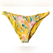 O'Neill Tulum tropical rockley bikini bottom swimwear brief yellow size medium