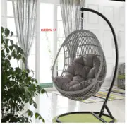 Garden Indoor Hanging Egg Swing Hammock Chair Seat Thick Pad Cushion Pillow Pads (including Seat Cushion Only) Light Grey 120X80