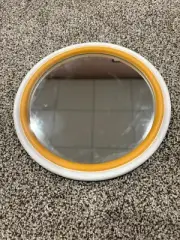 Mustard Boho Target Two Tone Layered Circle Mirror White Mustard, 11"x11"