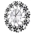 Metal Rhinestone Wall Clock Fashion Wall Clock Wall Mounted Silent One Piece