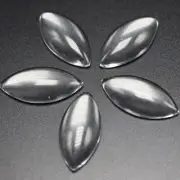 25 pcs Transparent Clear Horse Eye Dome Flatback Glass Cabochon 12X24mm Covers