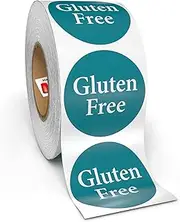Kenco Allergen Warning Stickers - 1" Circle Label, 1,000 Allergy Warning Labels Per Roll in Universal Allergy Awareness Colorway (1 Pack, Gluten Free)