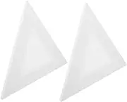 DOITOOL 2pcs Stretched Canvas White Canvas Frames Triangle Art Board White Paint Canvas Board for Oil Painting Ready-to-use Painting Supplies